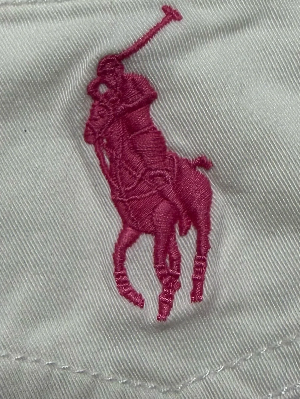 Ralph Lauren White Pink Pony Embroidered Polo Shorts Capris Baby Girls 3 Months